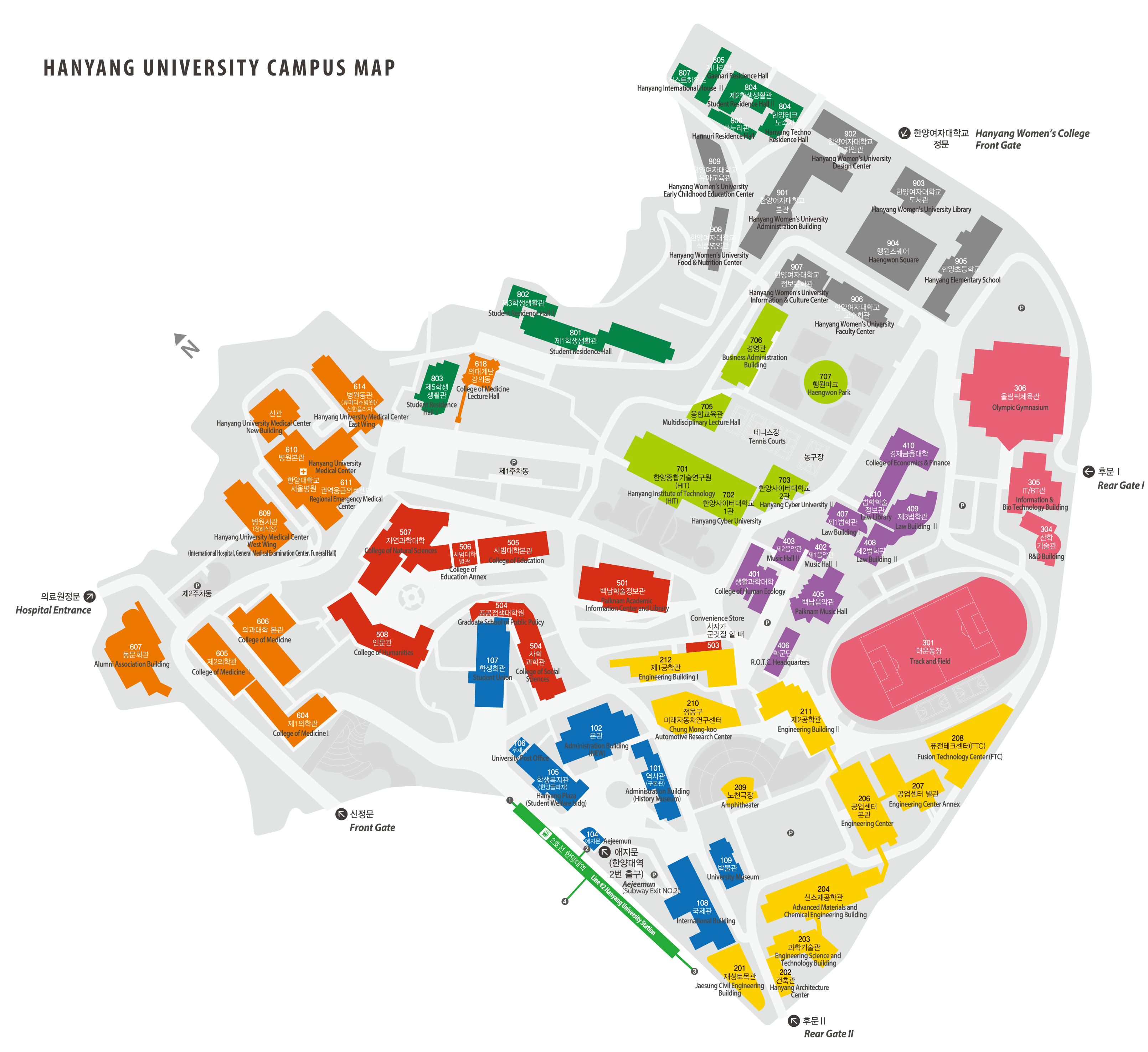 Campus Map & Directions - Hanyang University